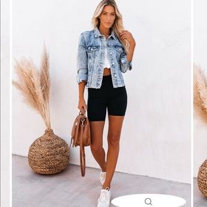 FRANKIE DISTRESSED DENIM JACKET
